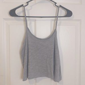 Grey spaghetti strap tank top